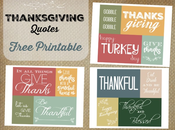 Thanksgiving Day Free Printable -Thankful Quotes - Rays Of Bliss